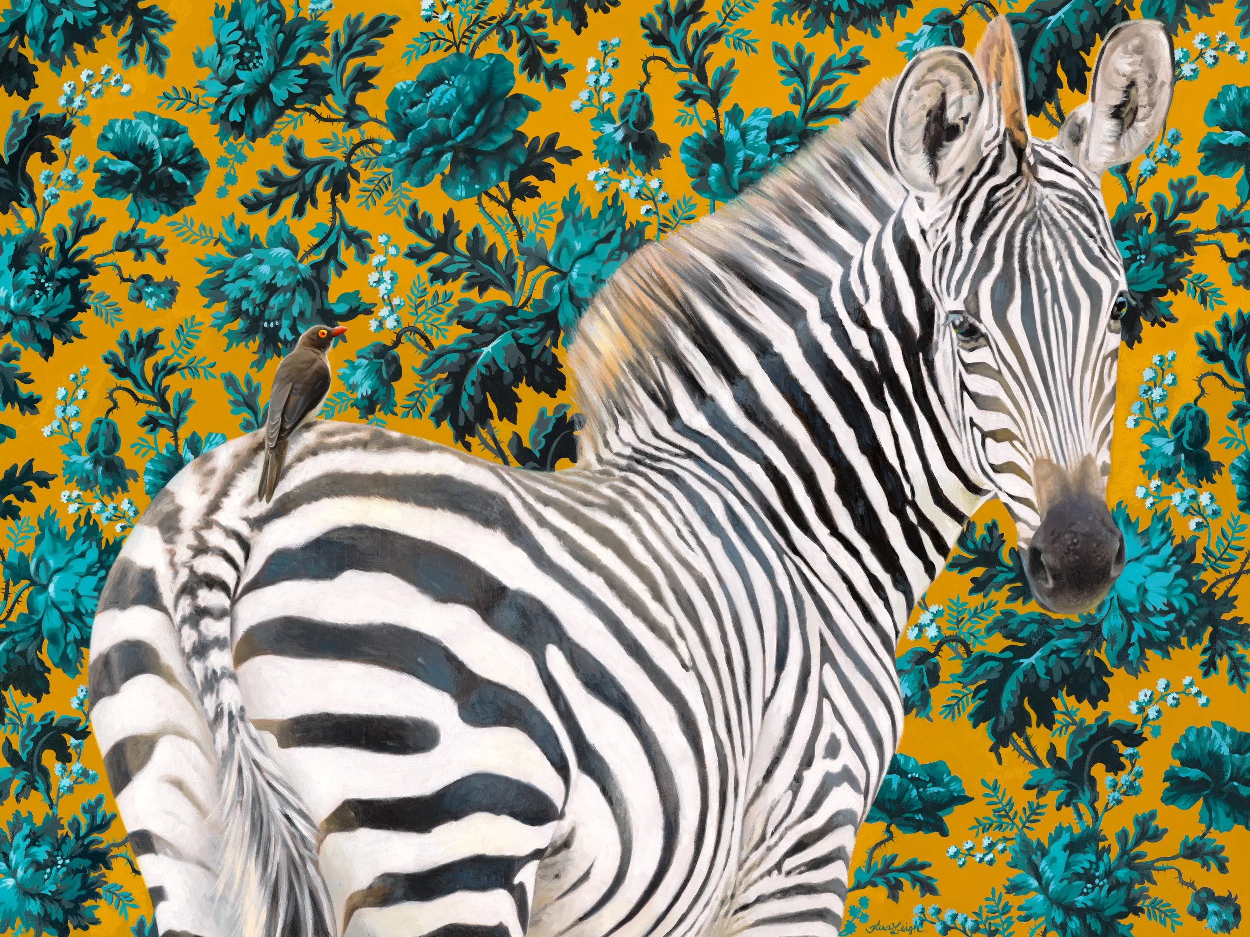 絵画 Zebrappy Zebra Art | Funky Paint | Original Artwork | Eclectic Art